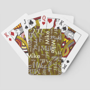 Baraja De Cartas Nombre repetitivo moderno Guay sobredimensionado