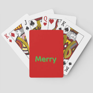 Baraja De Cartas Nombre verde alegre sobre rojo