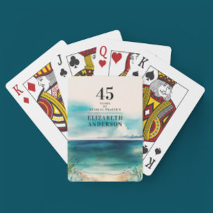 Baraja De Cartas Nombre y fecha de aniversario con estilo artístico
