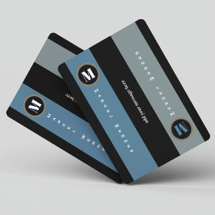 Baraja De Cartas Nombre y inicial con rayas, moderno monogramado