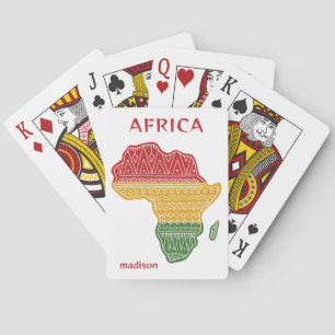 Baraja De Cartas Nombre y texto personalizados de África