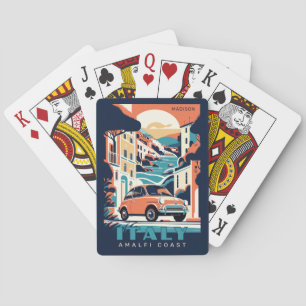 Baraja De Cartas Nombre y texto personalizados Italia