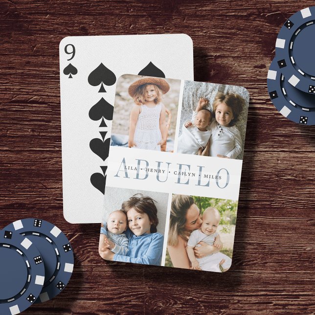 Baraja De Cartas Nombres de Collages de fotos y nietos de Abuelo (Subido por el creador)