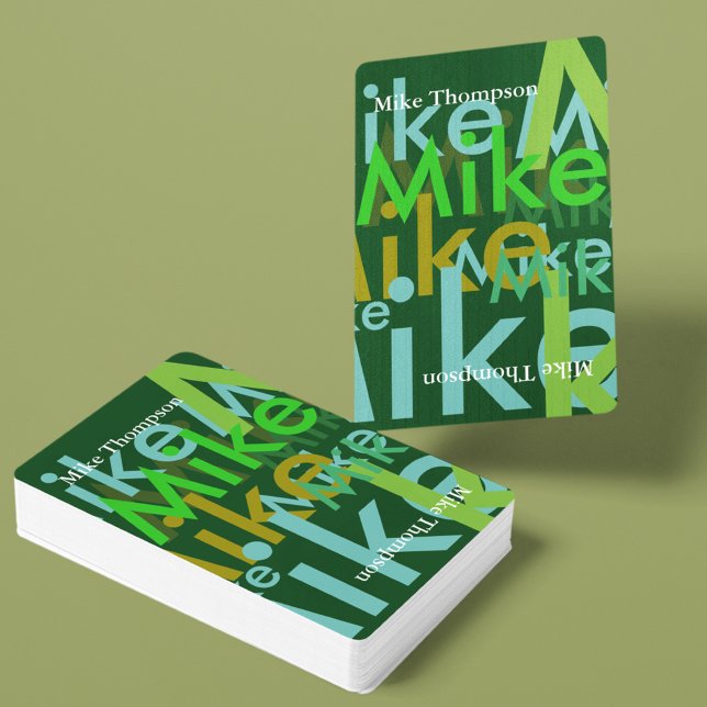 Baraja De Cartas Nombres de color verde (custom name)