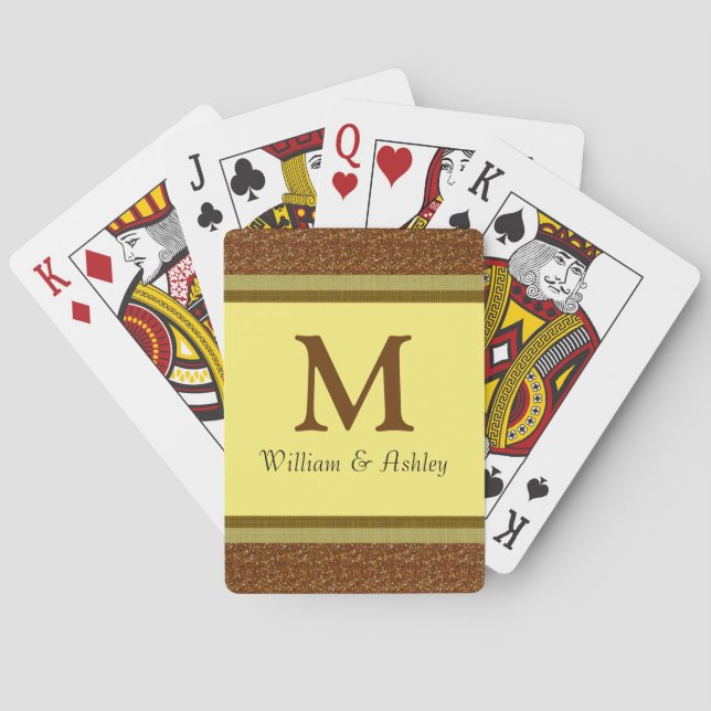 Baraja De Cartas Nombres personalizados y tarjetas de reproducción  (Reverso)