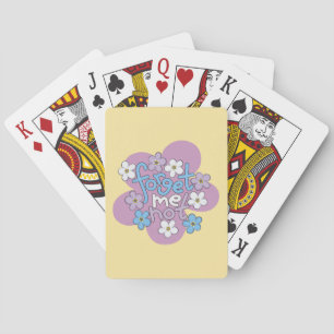 Baraja De Cartas Nomeolvides y mensaje en vibrante motivo floral