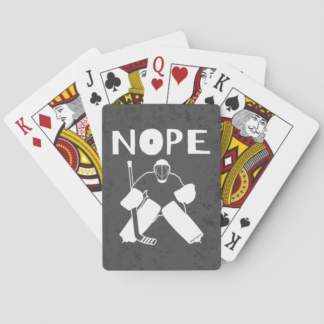 Baraja De Cartas Nope Funny Hockey Goalie (Reverso)