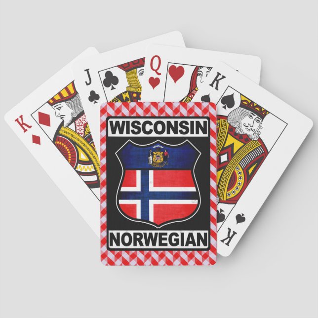Baraja De Cartas Norteamericano de Wisconsin  (Reverso)