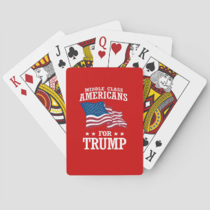 BARAJA DE CARTAS NORTEAMERICANOS DE CLASE MEDIA PARA TRUMP