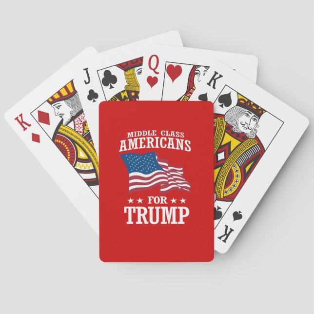 BARAJA DE CARTAS NORTEAMERICANOS DE CLASE MEDIA PARA TRUMP (Reverso)