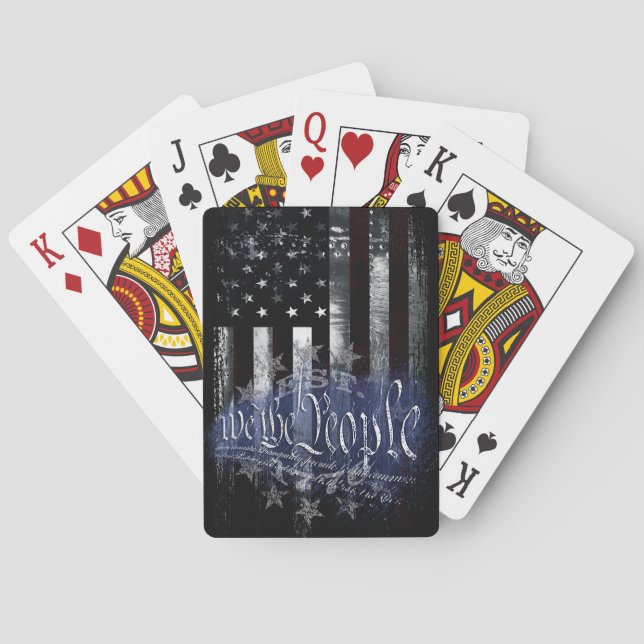 Baraja De Cartas NOSOTROS EL PUEBLO 13 estrellas Bandera industrial (Reverso)