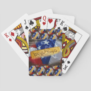 Baraja De Cartas Nosotros, la bandera estadounidense del pueblo