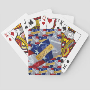Baraja De Cartas Nosotros, la bandera estadounidense del pueblo
