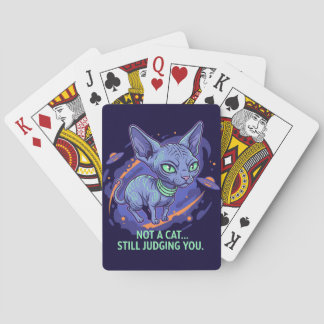 Baraja De Cartas Not a Cat Still Judging You Humor Art