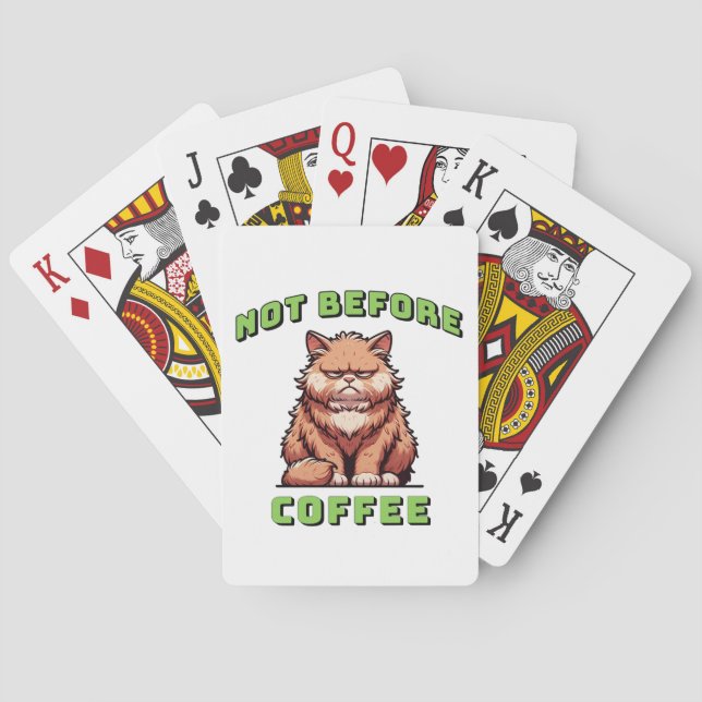 Baraja De Cartas Not Before Coffee (Reverso)