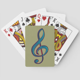 Baraja De Cartas nota de clave musical