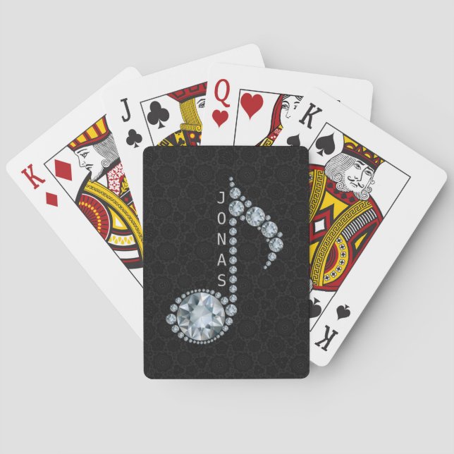 Baraja De Cartas Nota de música monogramada (Reverso)