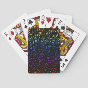 Baraja De Cartas Notas musicales coloridas bailando Amantes de la m