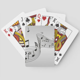 Baraja De Cartas Notas musicales en plata