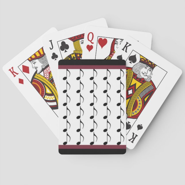 Baraja De Cartas Notas Musicales Negras (Reverso)
