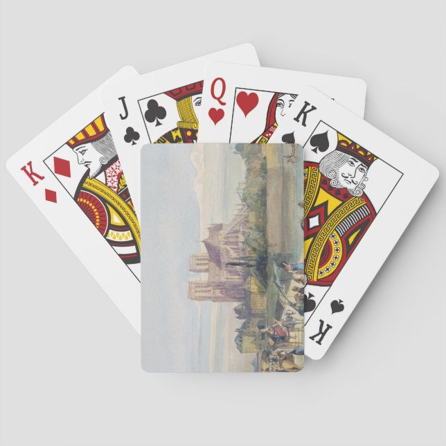 Baraja De Cartas Notre Dame, París (w/c en el papel) (Reverso)