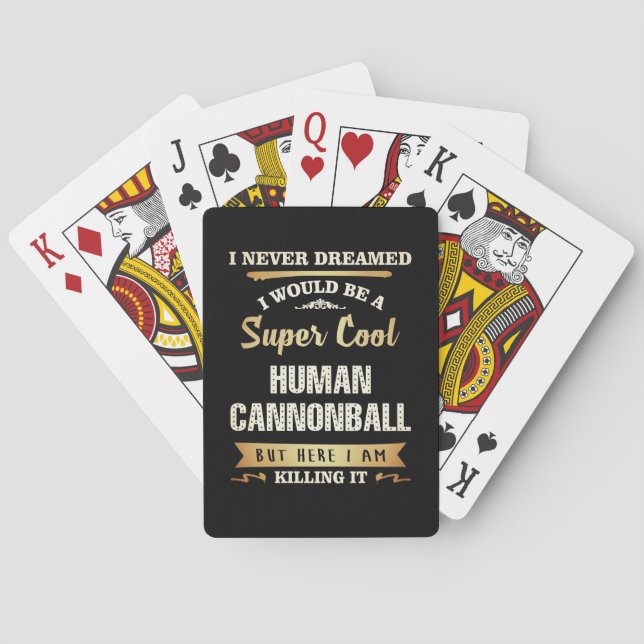Baraja De Cartas Novedad divertida de canonball humano (Reverso)