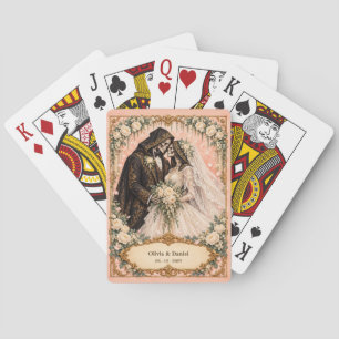 Baraja De Cartas Novia y Novio Segador Personalizado Favor de Boda