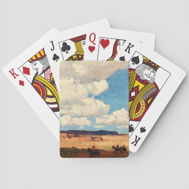 Baraja De Cartas "Nube de verano" Arte Occidental de Edgar Payne (Reverso)