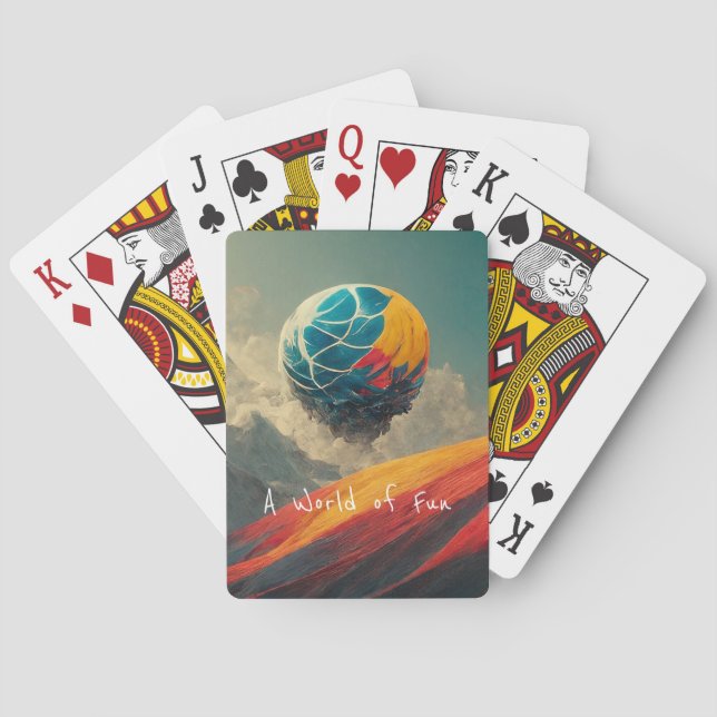 Baraja De Cartas Nube global (Reverso)