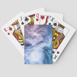Baraja De Cartas Nubes celestiales abstractas de color azul morado