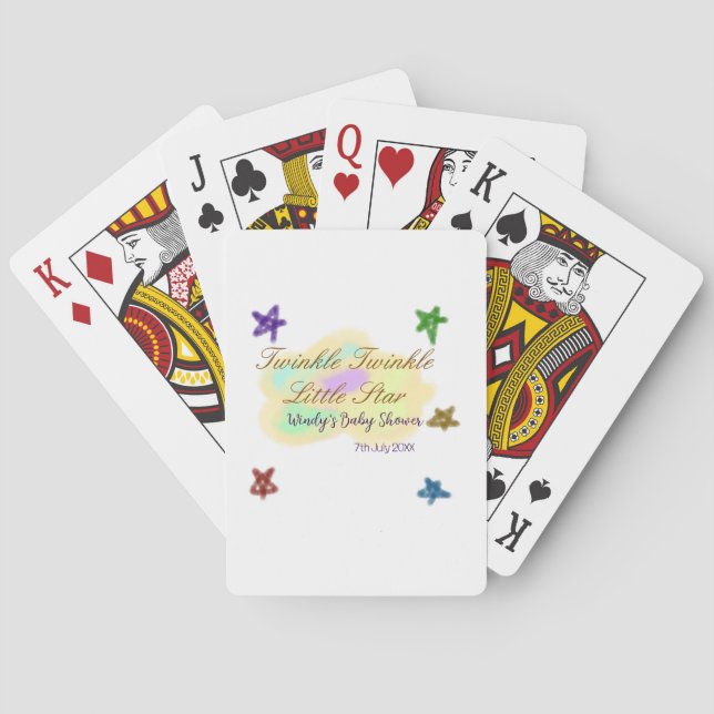 Baraja De Cartas Nubes de arcoíris brillan Brillan Brillan Estrelli (Reverso)