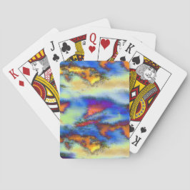 Baraja De Cartas Nubes rotas en naranja, textura con llovizna o des