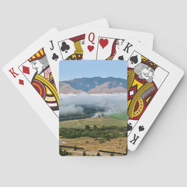 Baraja De Cartas Nubes sobre el río Flathead (Reverso)