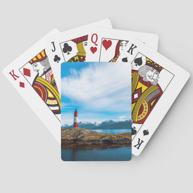 Baraja De Cartas Nubes sobre faro cerca de Ushuaia, Argentina (Reverso)