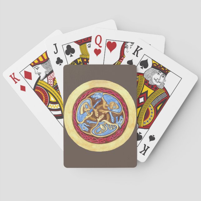 Baraja De Cartas Nudo sin fin con animales (Reverso)