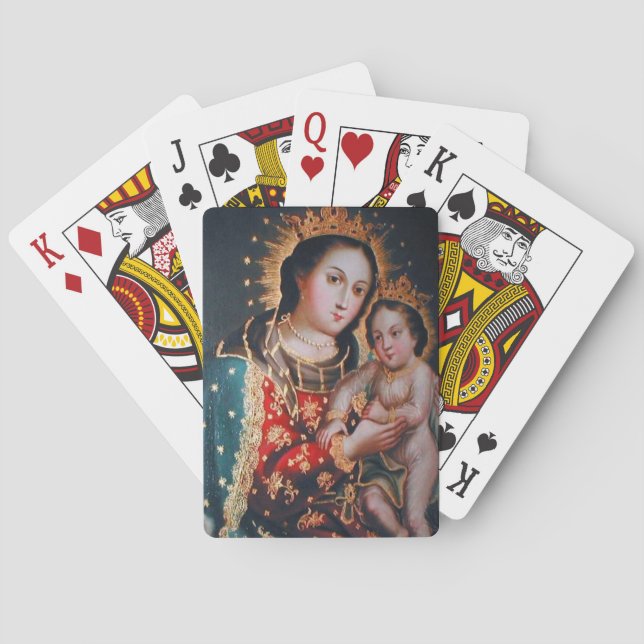 BARAJA DE CARTAS NUESTRA DAMA REFUGIO DE PECADORES (Reverso)