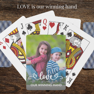 Baraja De Cartas Nuestra Mano Ganadora - Foto de Familia Amorosa