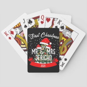 Baraja De Cartas Nuestra primera Navidad como Sr. y Sra. Newlyw
