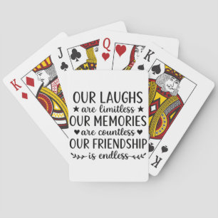 Baraja De Cartas Nuestra risa es ilimitada cita de amistad 