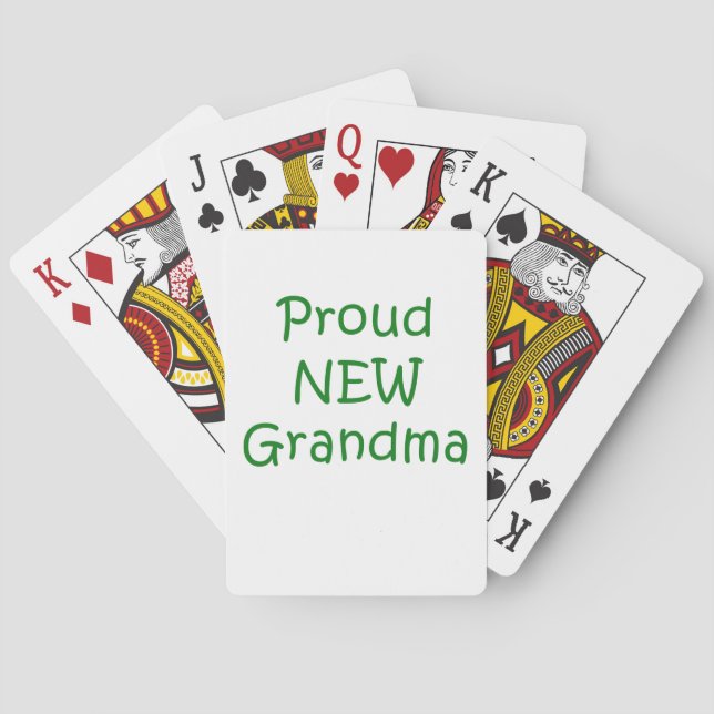 Baraja De Cartas Nueva abuela orgullosa (Reverso)