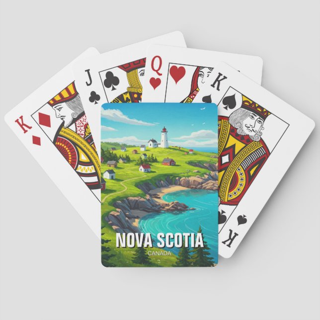 Baraja De Cartas Nueva Escocia Canadá Viajes (Reverso)