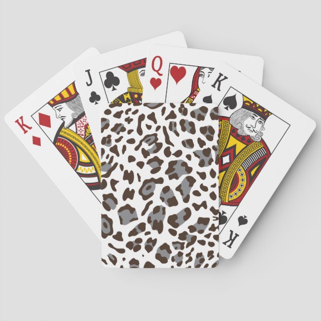 Baraja De Cartas Nueva Textura de Leopardo 7 (Reverso)
