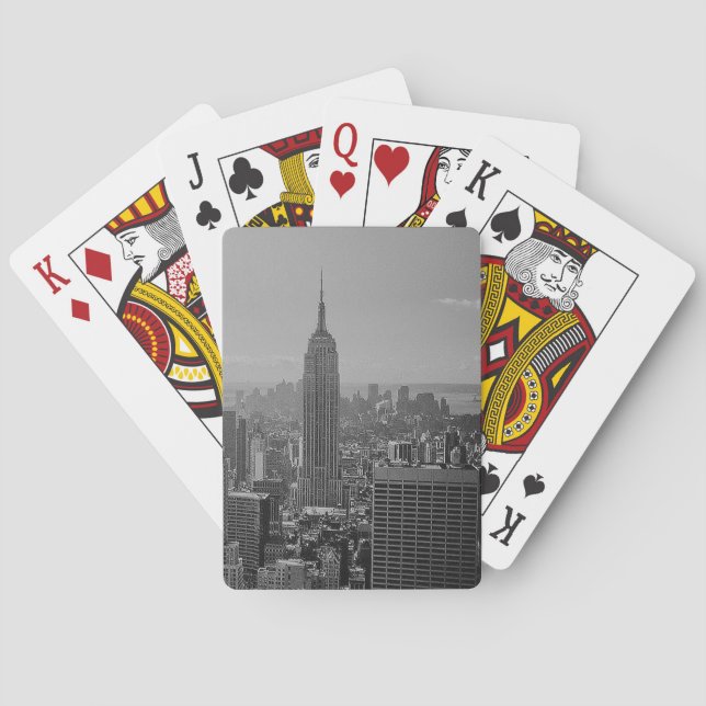Baraja De Cartas Nueva York en blanco y negro (Reverso)