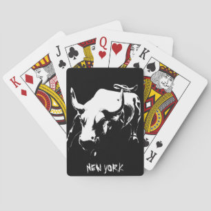 Baraja De Cartas Nueva York Jugando Tarjetas Bull Estatua NYC Souve