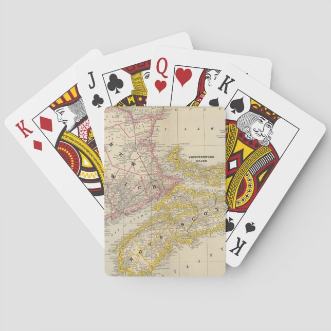 Baraja De Cartas Nuevo Brunswick, Nueva Escocia (Reverso)