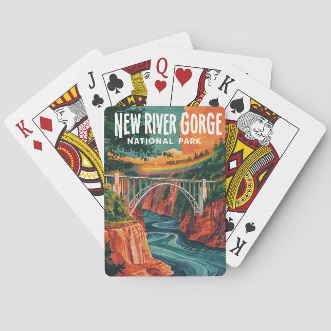 Baraja De Cartas Nuevo diseño acuático del Parque Nacional de la Ga (Reverso)
