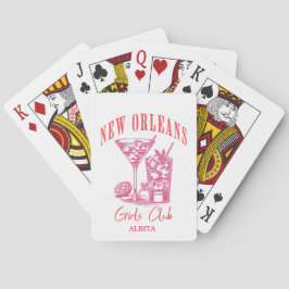 Baraja De Cartas nuevo orleans bachelorette cóctel rosa