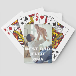 Baraja De Cartas Nuevo papá mejor que nunca - Personalizado foto co