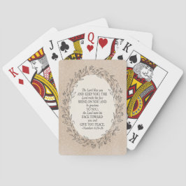 Baraja De Cartas Numbers 6:24–26 El Señor te Bendiga Neutral Vintag