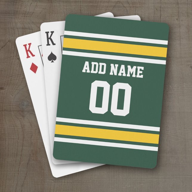 Baraja De Cartas Número de nombre personalizado de Jersey de Sports (Personalized Playing Cards - Sports Jersey Design)